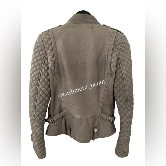 Barbara Bui Lambskin Leather Biker Jacket Size 36 - Picture 6 of 13